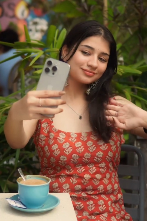 Casual Everyday Wear Rust Red Printed Cotton Sleeveless Kurti Top