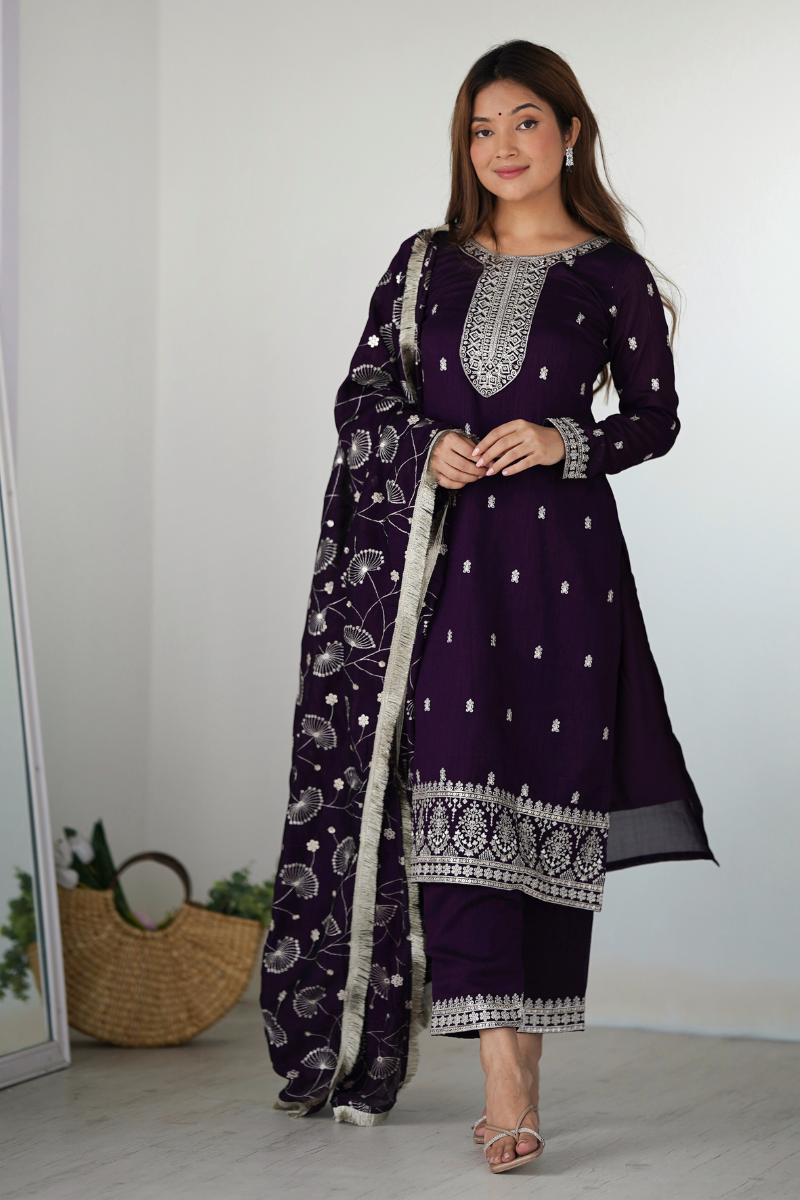 Heavy Black Pure Soft Fox Gown in Georgette with Dupatta