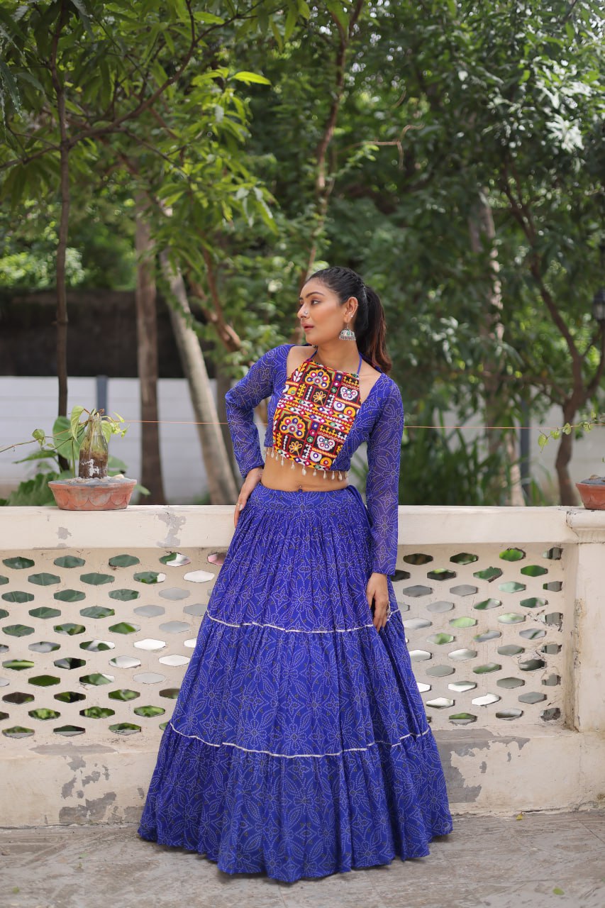 Buy Vibrant Ethnic Wear Traditional Indian Mirror Work Lehengas for Women