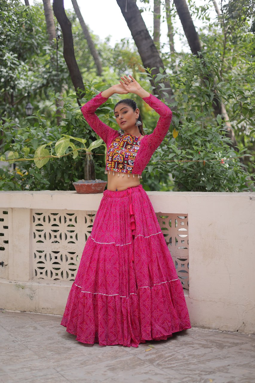 Buy Vibrant Ethnic Wear Traditional Indian Mirror Work Lehengas for Women