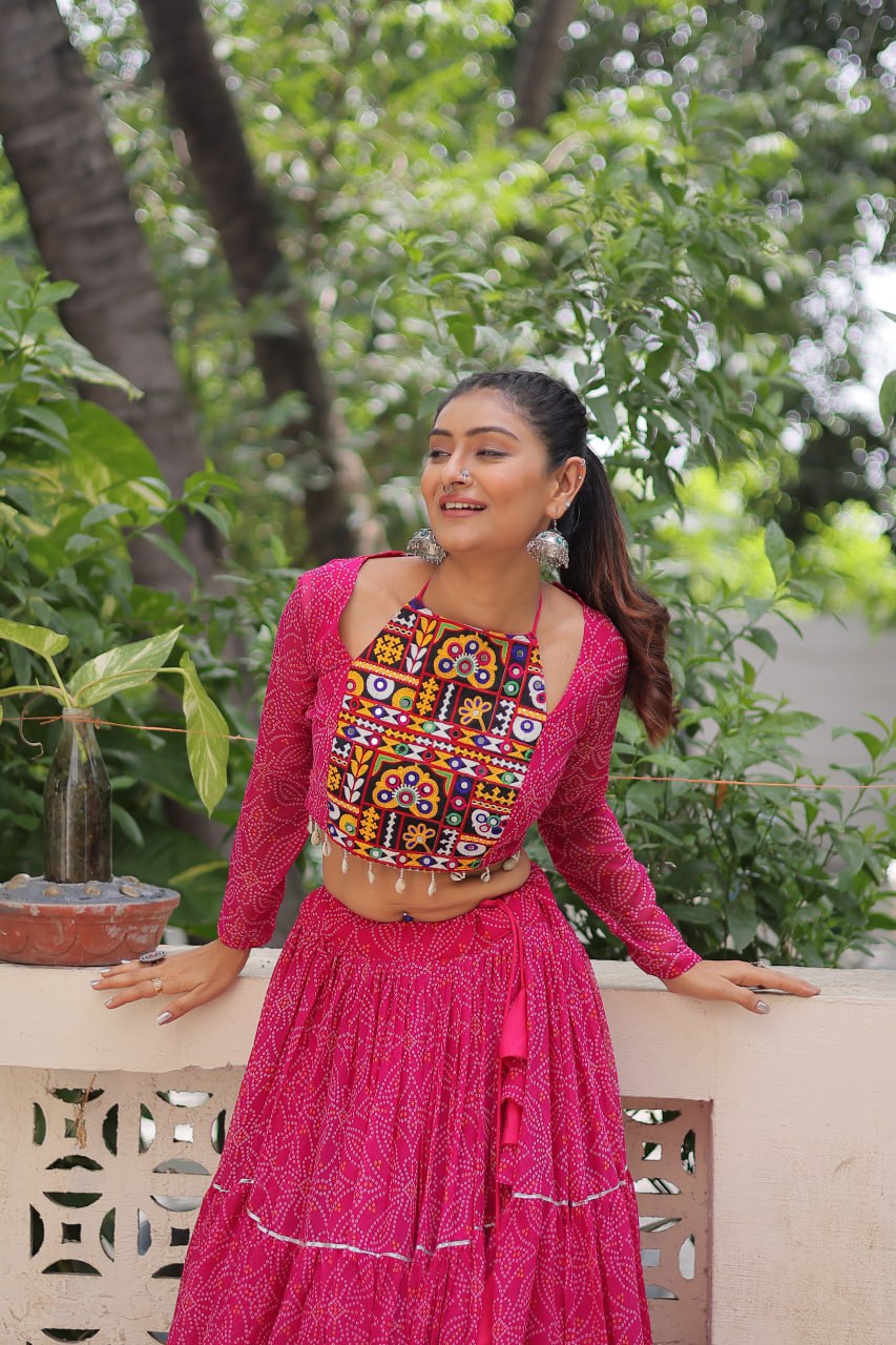 Buy Vibrant Ethnic Wear Traditional Indian Mirror Work Lehengas for Women