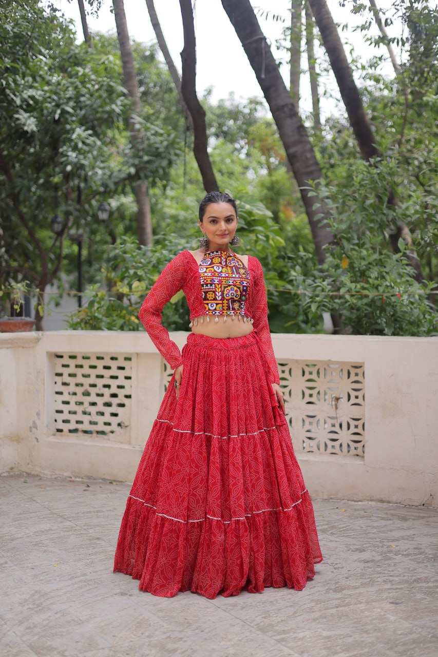 Buy Vibrant Ethnic Wear Traditional Indian Mirror Work Lehengas for Women