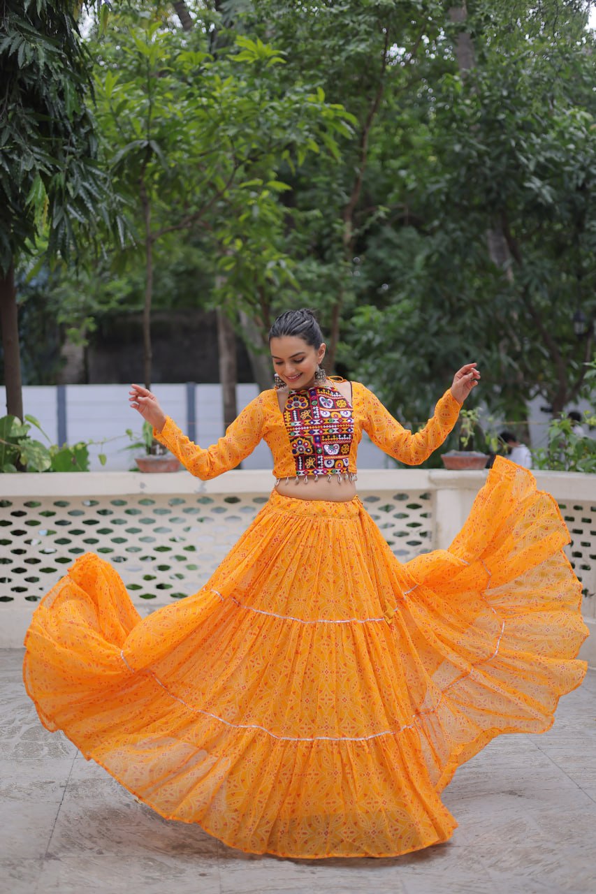 Buy Vibrant Ethnic Wear Traditional Indian Mirror Work Lehengas for Women