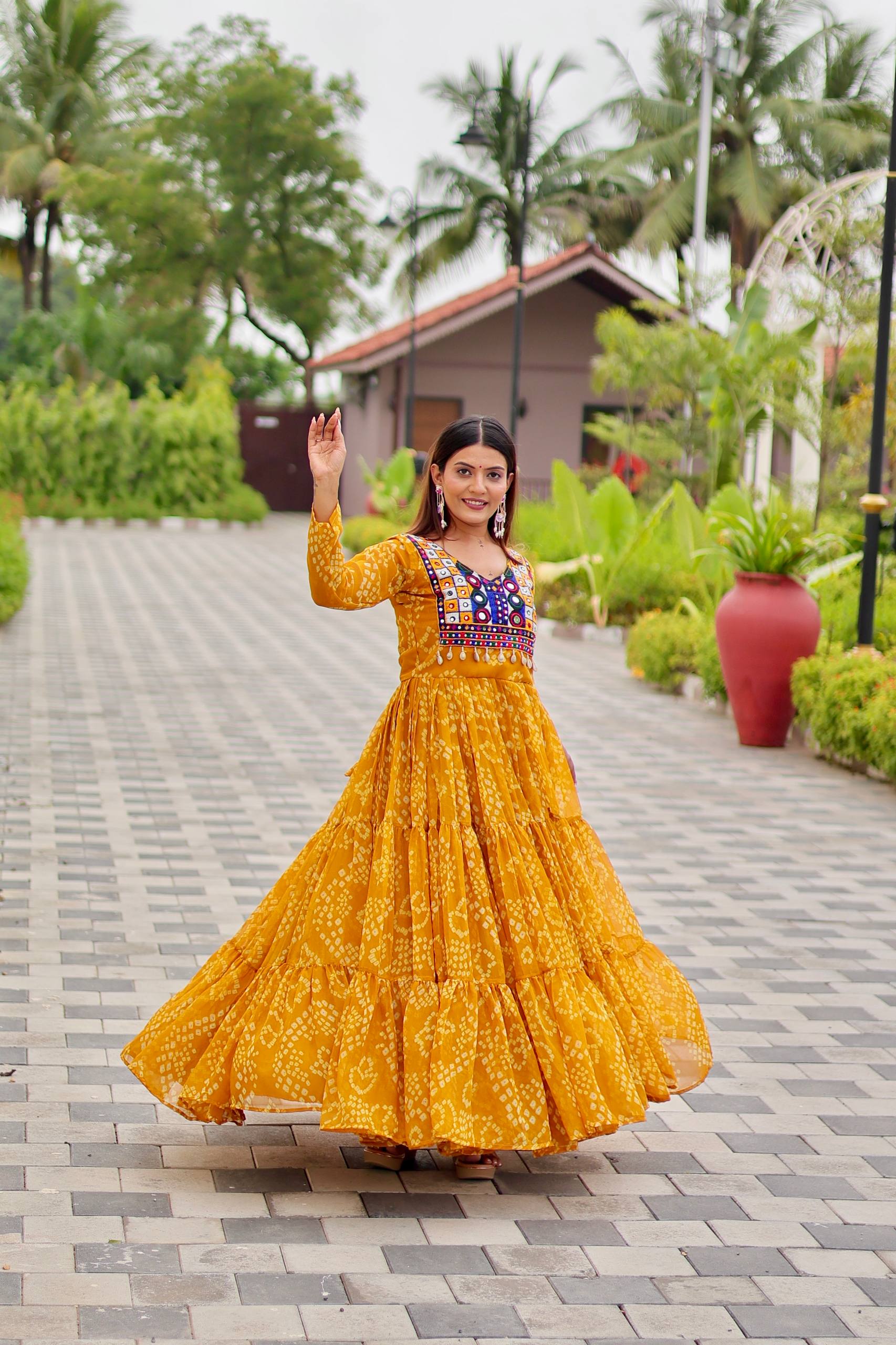 Traditional & Modern Ethnic Wear Stunning Bandhani Gowns