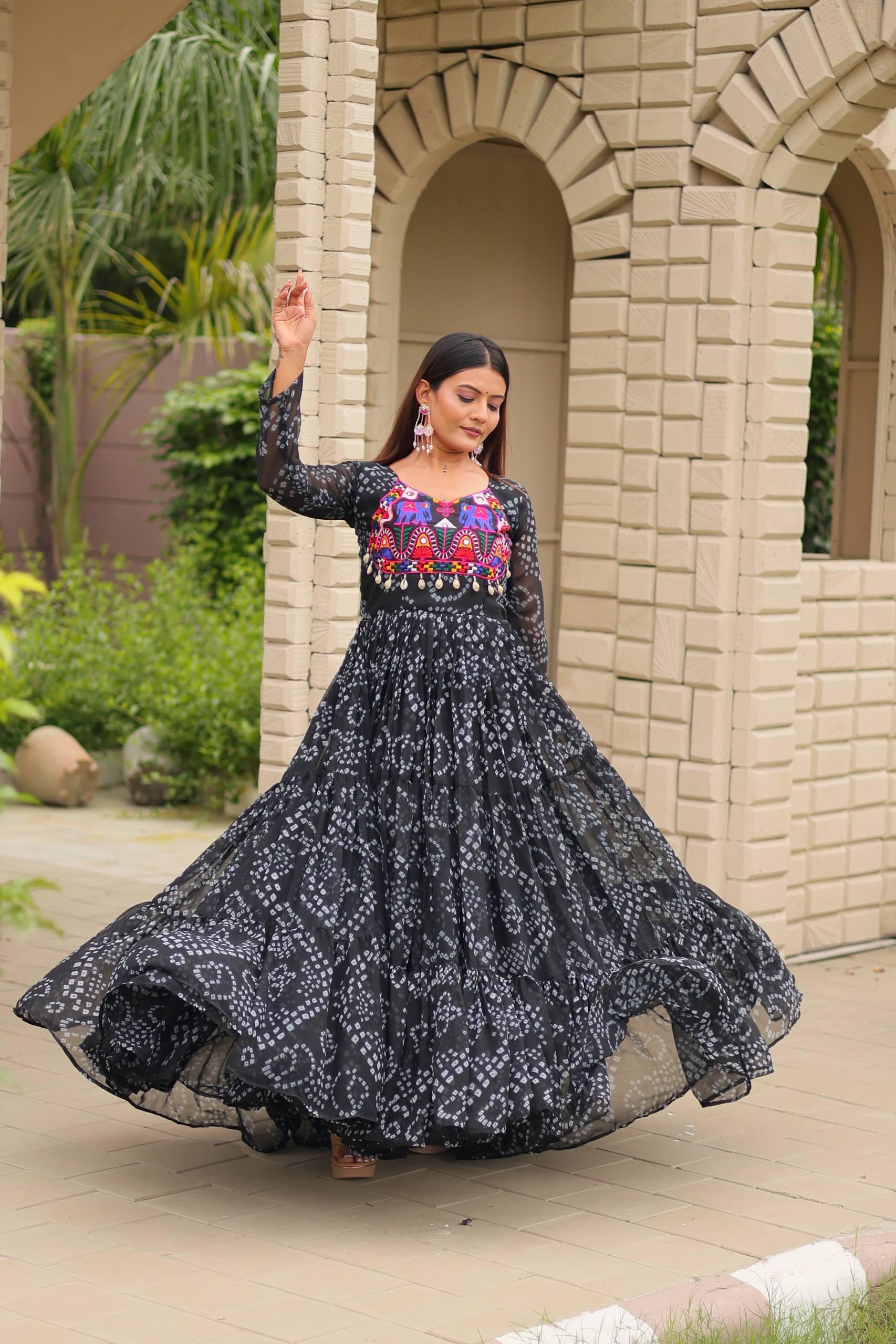 Traditional & Modern Ethnic Wear Stunning Bandhani Gowns